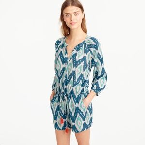 J. Crew Colorful Ikat Romper